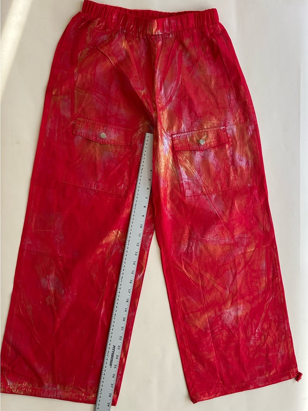 New cherry Mellow Women's Red Paint-Effect Track Joggers size M set - Picture 4 of 9